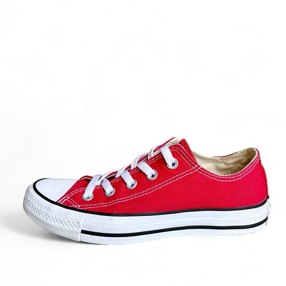 Converse All Star Chuck Taylor Low Red White Sneaker Shoes Womens Size US 6 - Picture 9 of 12
